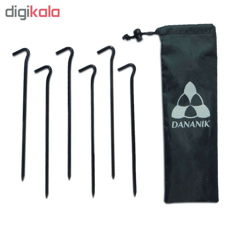 میخ چادر دانانیک کد MK119 بسته 6 عددی - تصویر 2