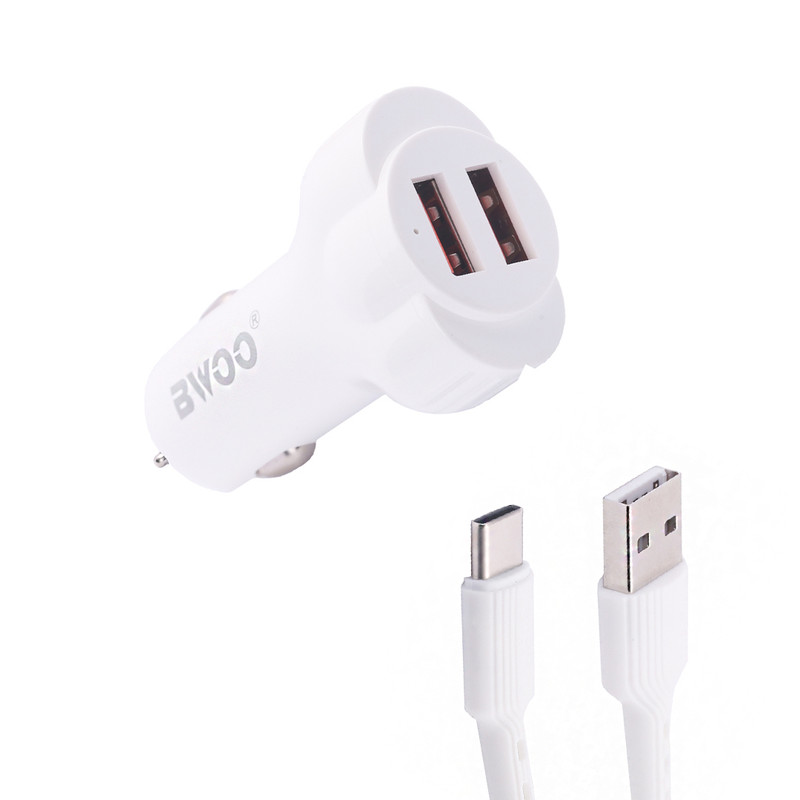 شارژر فندکی مدل CC52 به همراه کابل تبدیل USB -C